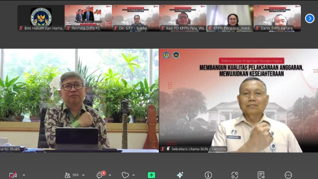 Tingkatkan Kualitas Anggaran, BGN Simalungun dan Kemenkeu Selenggarakan Webinar Literasi Keuangan